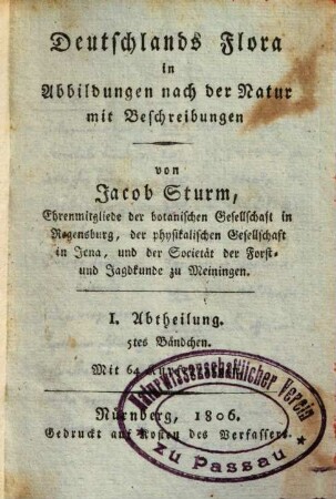 Deutschlands Flora in Abbildungen nach der Natur mit Beschreibungen, 1,5