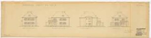 Wohnhaus für Beneke, Berlin-Dahlem: 4 Ansichten 1:100