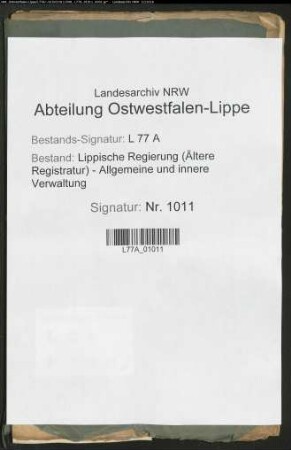 Anstellung der Drosten im Amt Schieder