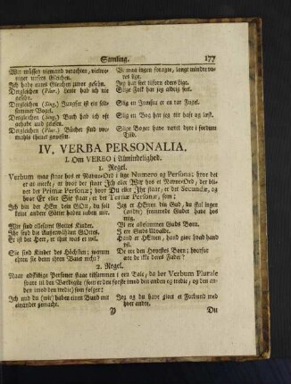 IV. Verba Personalia.