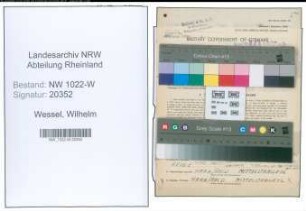 Entnazifizierung Wilhelm Wessel , geb. 10.07.1904 (Schlosser)