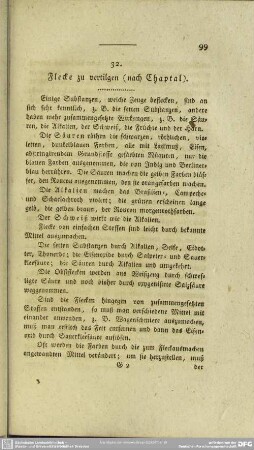 32. Flecke zu vertilgen (nach Chaptal)