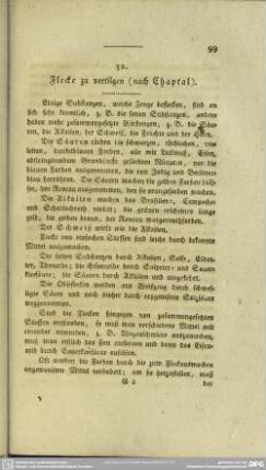 32. Flecke zu vertilgen (nach Chaptal)