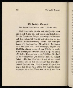 128-138, Die deutsche Barbarei