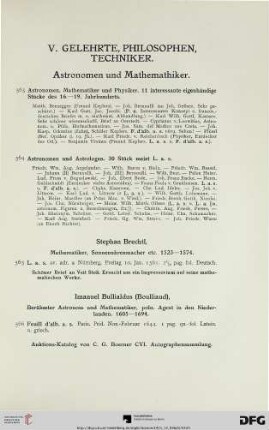 V. Gelehrte, Philosophen, Techniker (Nr. 862-831)