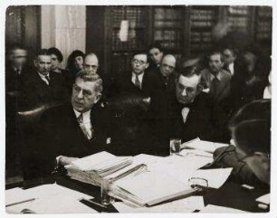 Hoover-Moratorium zur Klärung der Kriegsschulden, Sitzung des Senatsausschusses für Finanzen in Washington D.C.