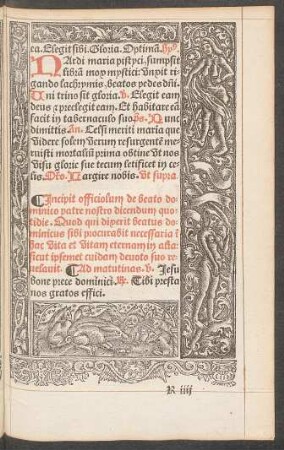 Incipit officiolum de beato dominico patre nostro dicendum quotidie.