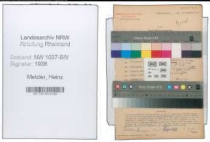 Entnazifizierung Heinz Metzler , geb. 24.04.1917 (Aufseher)