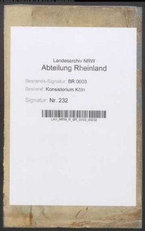 Ordination und Introduktion der evangelischen Geistlichen, Buchstabe O (C. Osthof in Cronenberg, Fr. Oelbermann in Leuscheid)