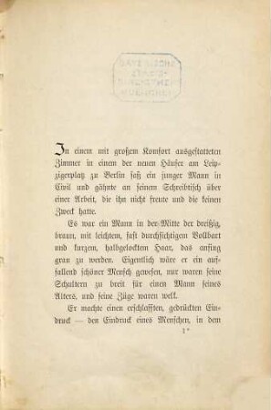 Woher tönt dieser Missklang durch die Welt? : Ossip Schubin [Ps. für Lola Kirschner.] Roman in 3 Bänden, 2