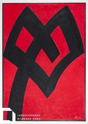 Zeichen schwarz auf rot