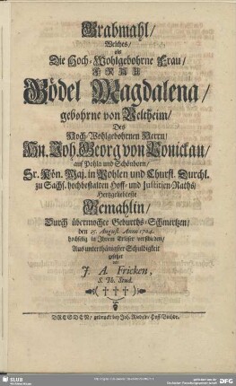 Grabmahl, Welches ... Gödel Magdalena ...