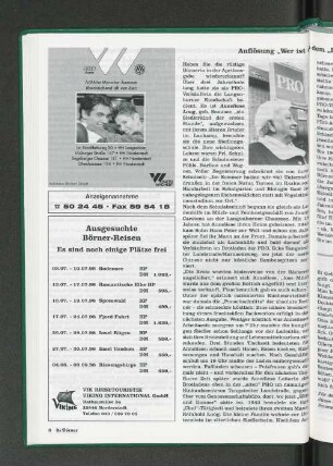 Ausgesuchte Börner-Reisen