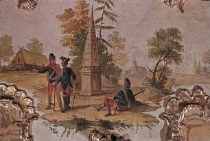 Wandbild mit Soldaten außer Dienst