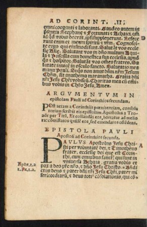 Epistola Pauli Apostoli ad Corinthios secunda.