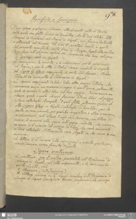 Manifesto e soscrizione