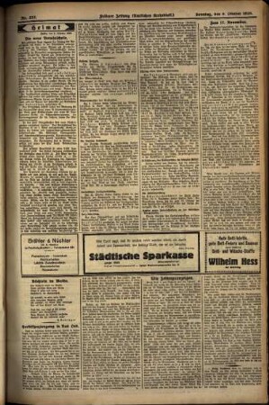 Zweite Ausgabe vom Sonntag, den 06. Oktober 1929.