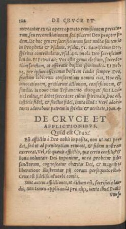 De Cruce Et Afflictionibus.