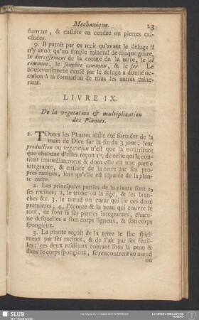 Livre IX. De la vegetation & multiplication des Plantes
