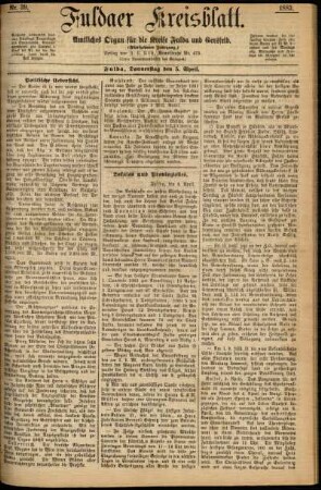 Ausgabe vom Donnerstag, den 05. April 1883.