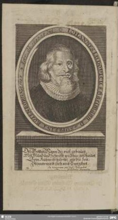 Johannes Ludovicus Hartmann D. et Superint. Rothenburg Nat 1640. 3. Febr. Ob. 1680 . 18. Jul.