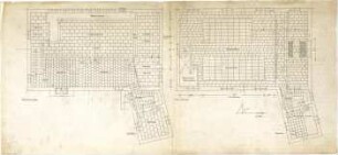 Döllgast, Hans; Marktsteft (Bayern); Kath. Pfarrkirche und Gemeindehaus - Steinplan (Grundrisse)