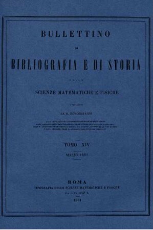Tomo XIV. Marzo 1881.
