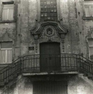 Markkleeberg-Zöbigker. Gut Zöbigker (1714). Portal des Verwalterhauses