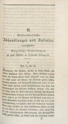 281-287 Exegetische Bemerkungen zu zwei Stellen in Johannis Evangelio