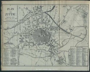 Plan von Zittau