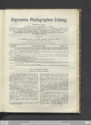 Nr. 38. 18. Dezember 1903. Jahrg. X.