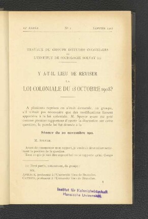 Séance du 20 novembre 1911.