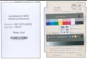 Entnazifizierung Kurt Rieke , geb. 00.00.0000 (Stadtinspektor)