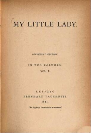 My little lady : [Eleanor Frances Poynter], 1