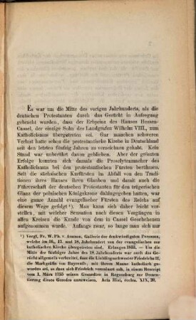 Der Übertritt des Erbprinzen Friedrich von Hessen-Cassel zum Katholicismus : ein Beitrag zur Geschichte der katholischen Propaganda aus der Zeit des siebenjährigen Krieges ; nach den Acten des hessischen Staatsarchivs