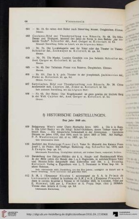 f) Historische Darstellungen (Nr. 609-632)