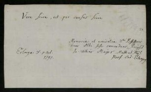 Johann Tobias Mayer, Erlangen, 08.10.1792