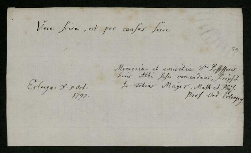 Johann Tobias Mayer, Erlangen, 08.10.1792