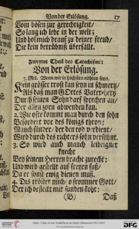 Zweyter Theil des Catechismi: Von der Erlösung