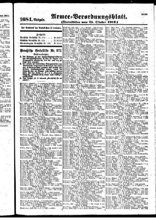 1684. Ausgabe. Donnerstag, 25. Oktober 1917
