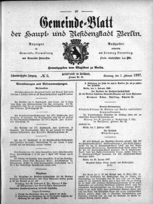 1897,5: No. 6, 7. Februar 1897