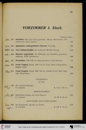 Vorzimmer. I. Stock (Nr. 397-432)
