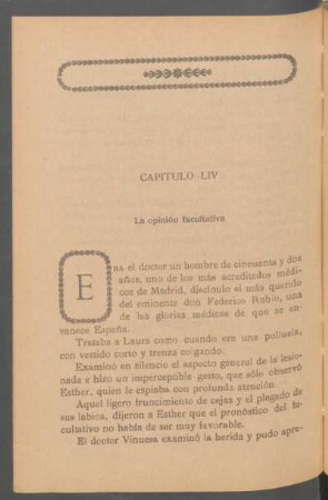 Capítulo LIV - La opinión facultativa