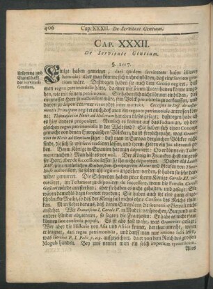 Cap. XXXII. De Servitute Gentium.