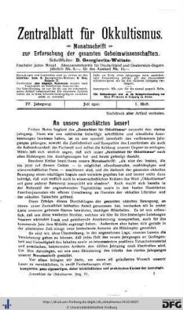 1. Heft (Jul. 1910)