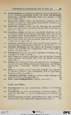 Gold und Silber (Nr. 548-590)
