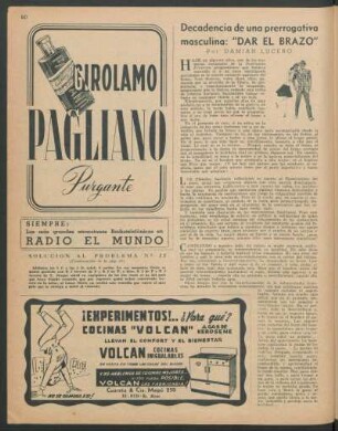 Decadencia de una prerrogativa masculina: "Dar el brazo"