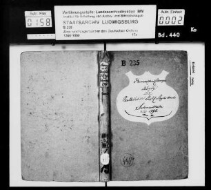 Amt Schneidheim: Auszug aus einem Lagerbuch zu Birkenzell, Eck am Berg, Gerau, Königsrot, Stillnau, Weiler