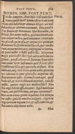 Dominica XIIII. Post Pentecost.