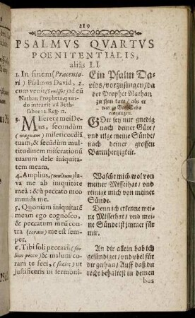 Psalmus Quartus Poenitentialis, alias LI.